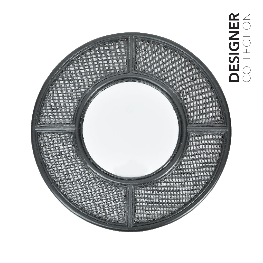 AVA Round Mirror Solid Black