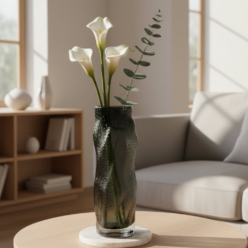 AYLA Grey Glass Vase