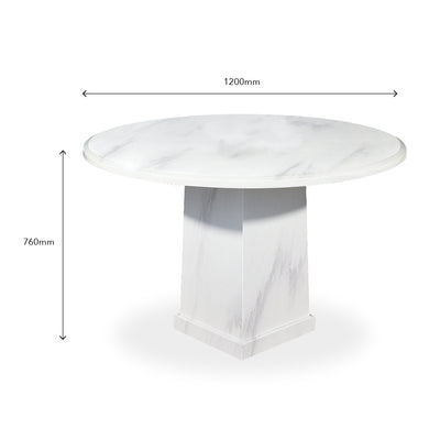 AZEZ Marble Round Dining Set