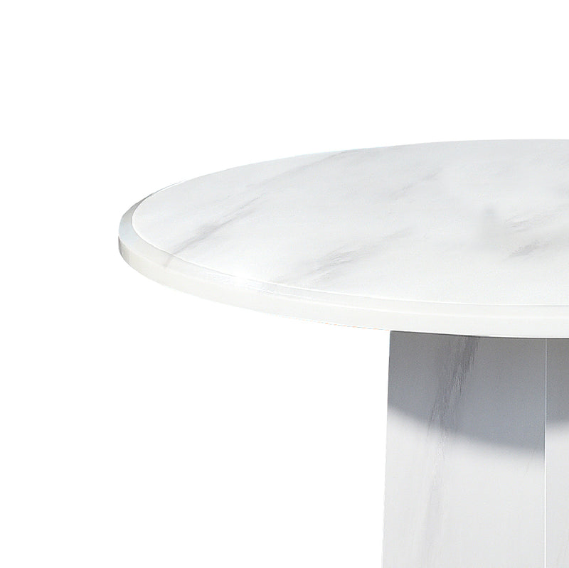 AZEZ Marble Round Dining Set