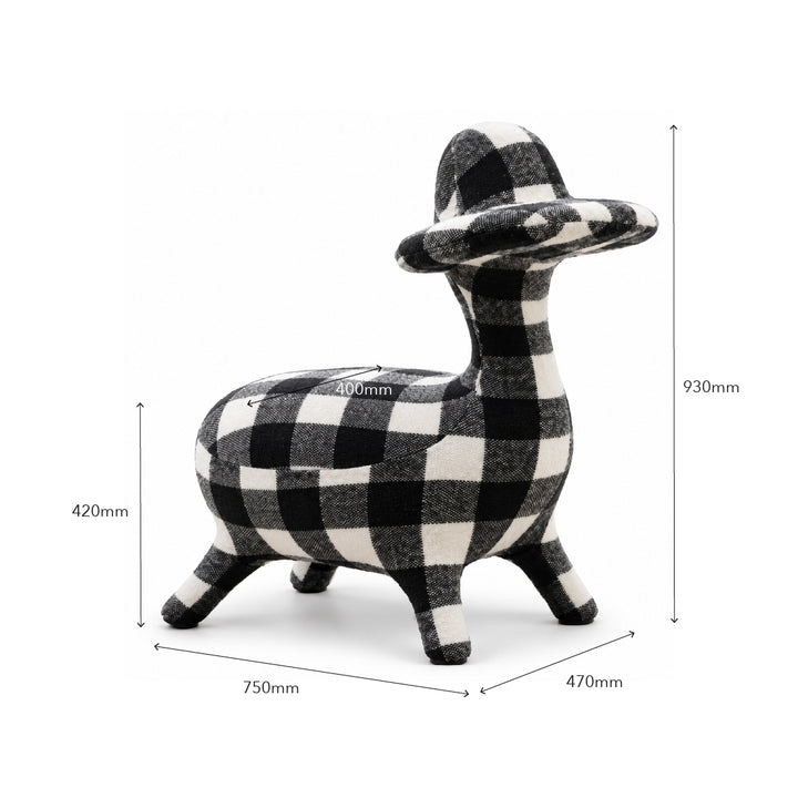 AHIRU Ducky Kids Stool Black
