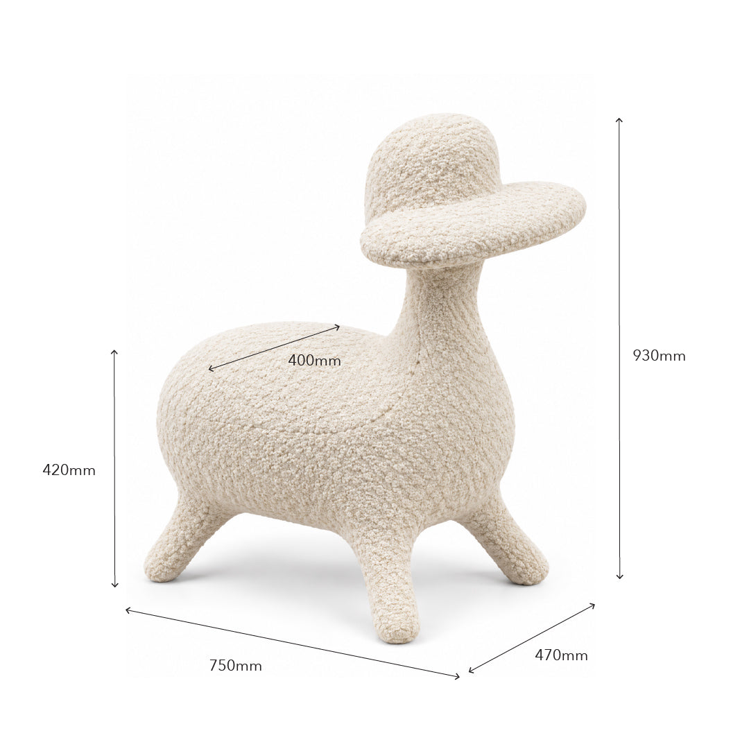 AHIRU Ducky Kids Stool White
