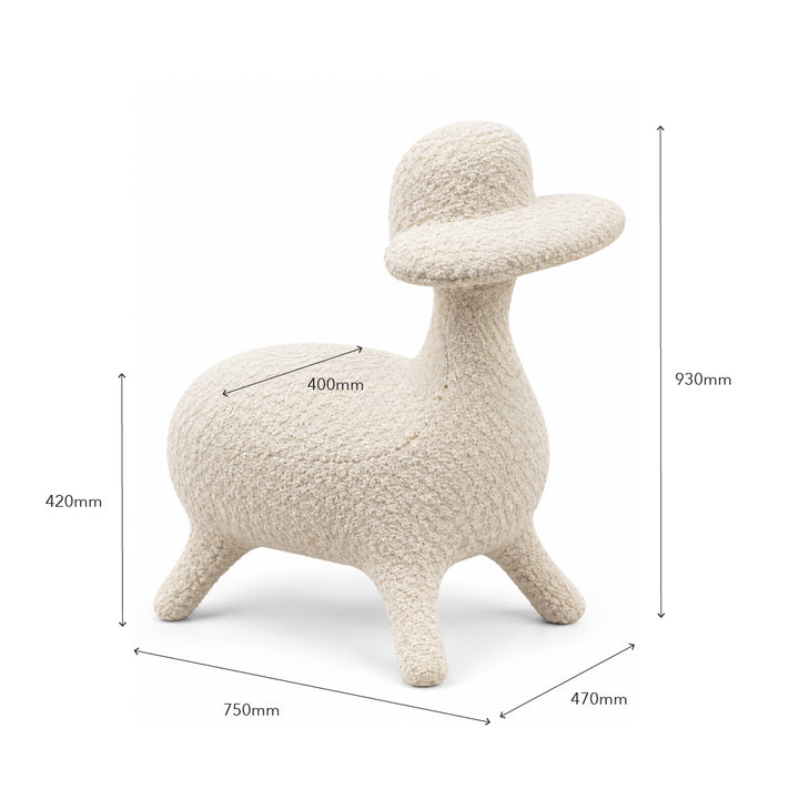 AHIRU Ducky Kids Stool White