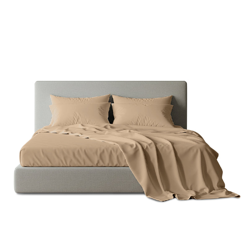 ALMOND LATTE Luxury Egyptian Cotton Bedsheet Set