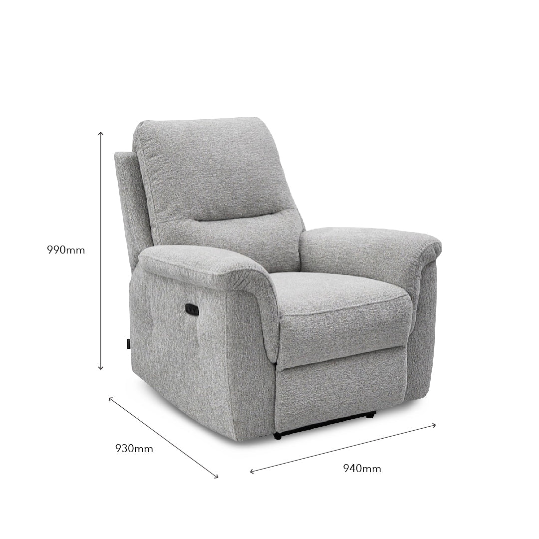 ALSTAIR Power Recliner 1 Seater Sofa