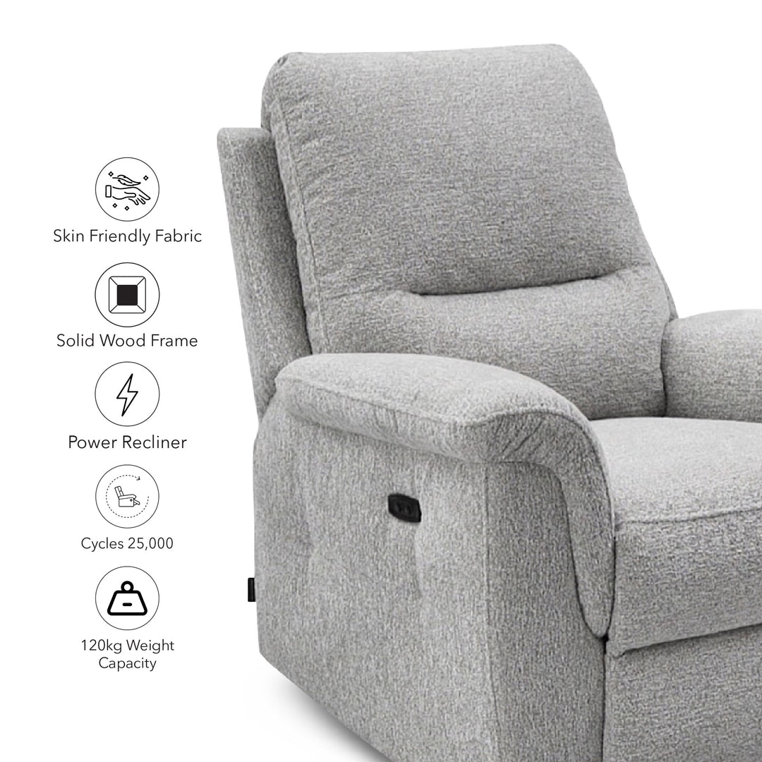 ALSTAIR Power Recliner 1 Seater Sofa