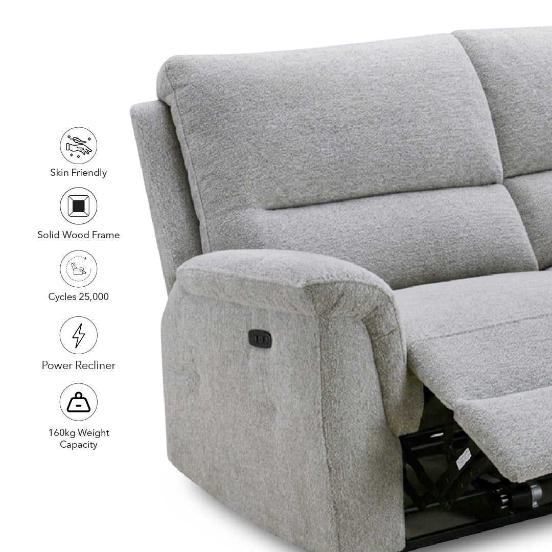 ALSTAIR Power Recliner 3 Seater Sofa