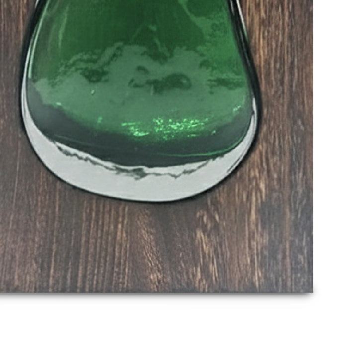 ANJO Green Glass Vase with Wood