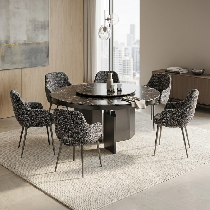 ARANI Round Natural Marble Dining Table