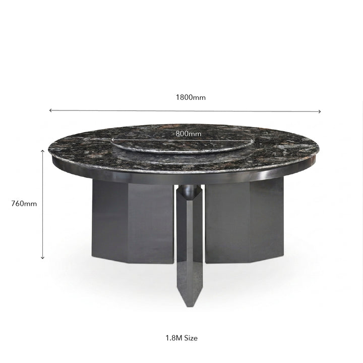 ARANI Round Natural Marble Dining Set