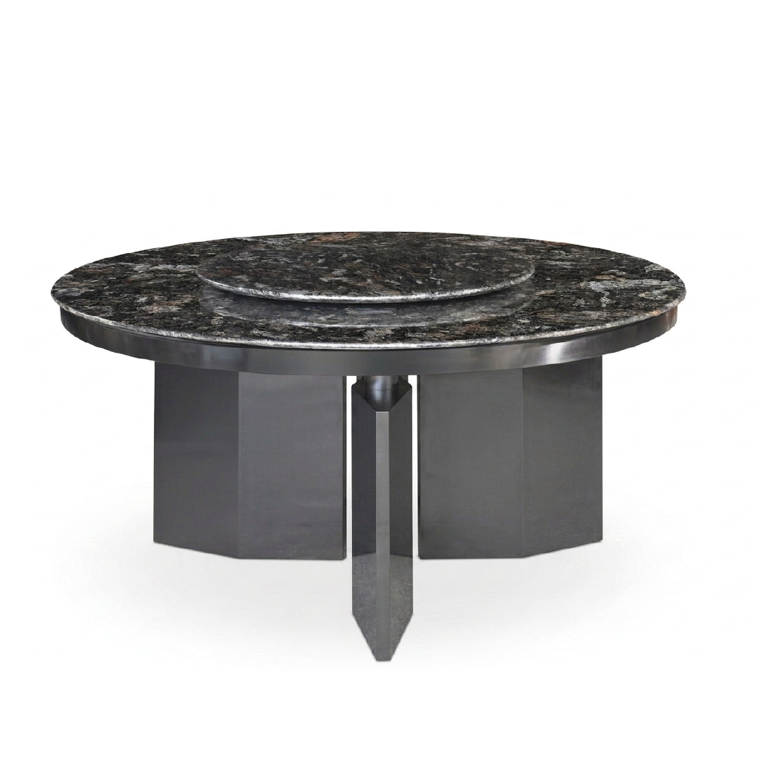 ARANI Round Natural Marble Dining Set