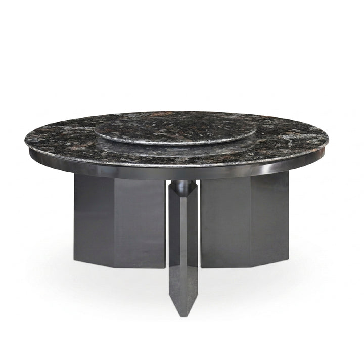 ARANI Round Natural Marble Dining Set