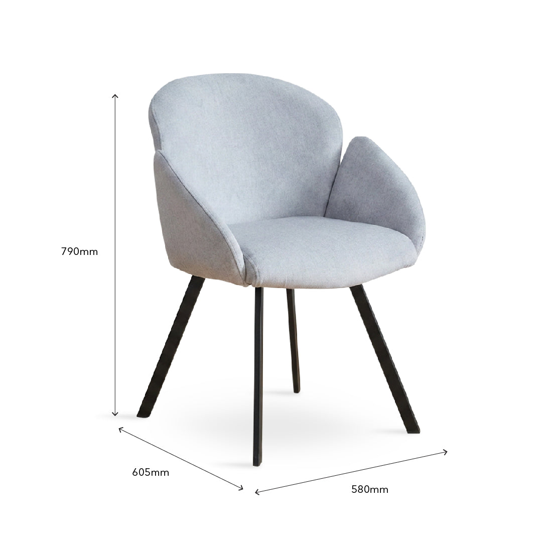 ARIA Light Grey Dining Chair
