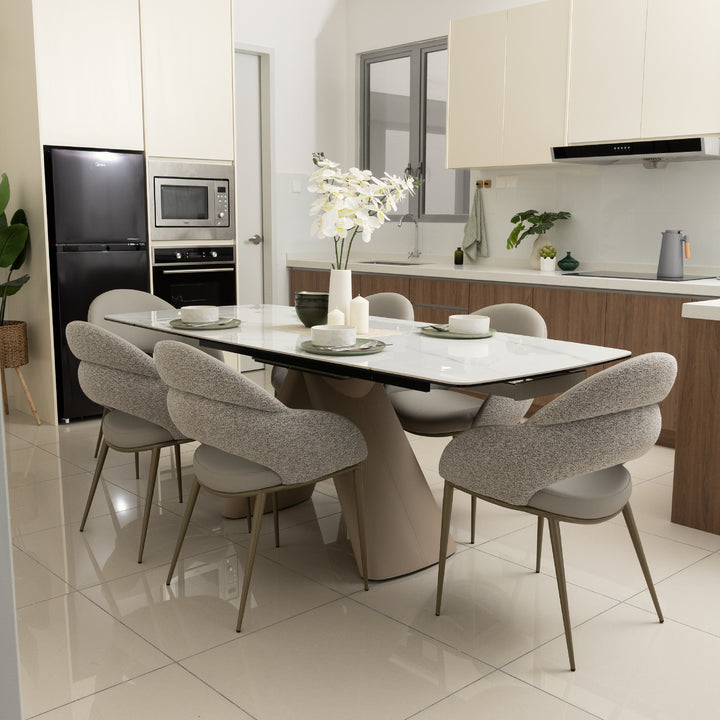 SNOW Mountain Extendable Ceramic Dining Table