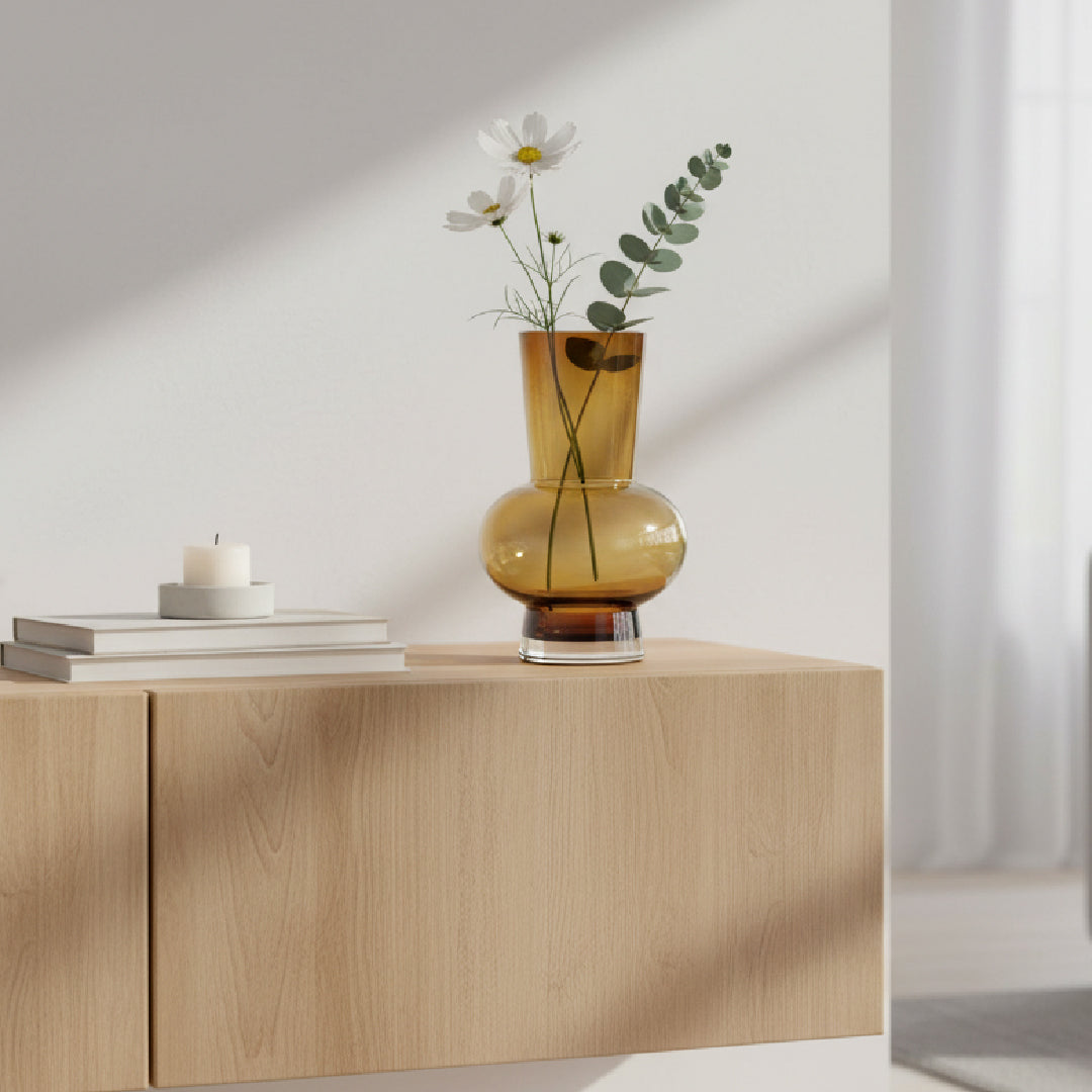 ARMENIA Brown Glass Vase