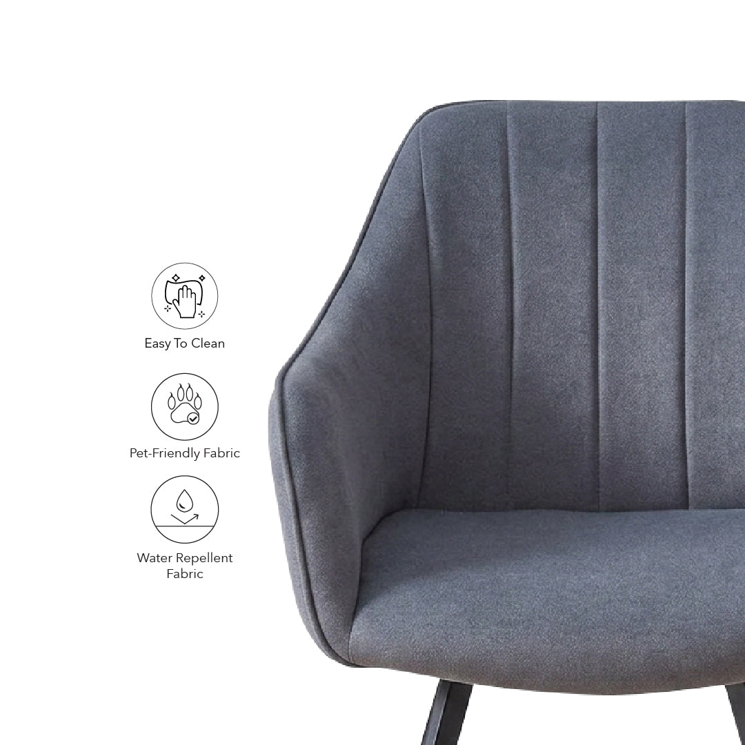ARNOLD Dark Grey Dining Chair