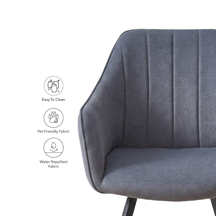 ARNOLD Dark Grey Dining Chair