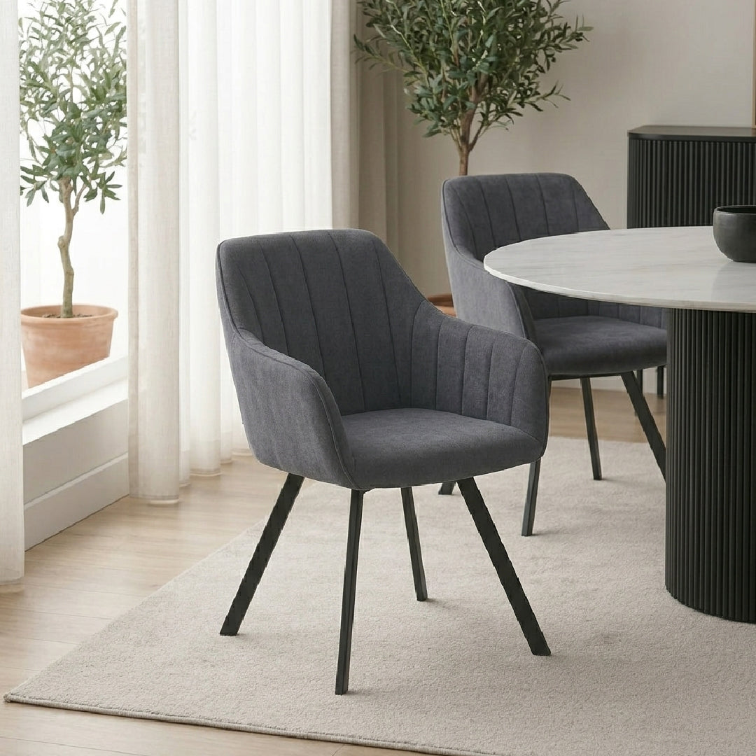 ARNOLD Dark Grey Dining Chair