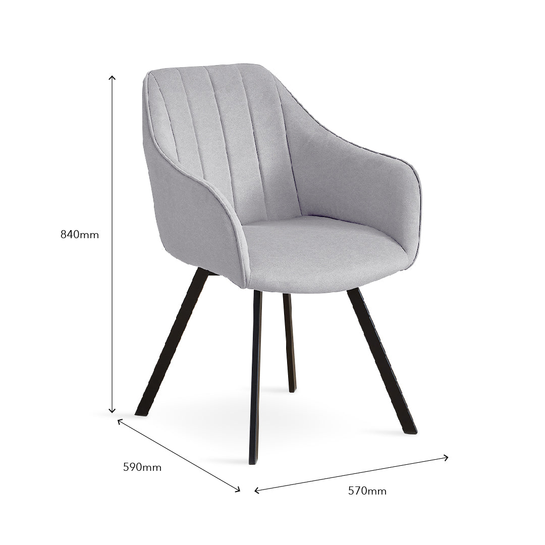 ARNOLD Light Grey Dining Chair