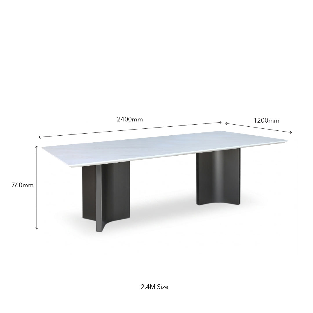 AWAN Natural Marble Dining Table