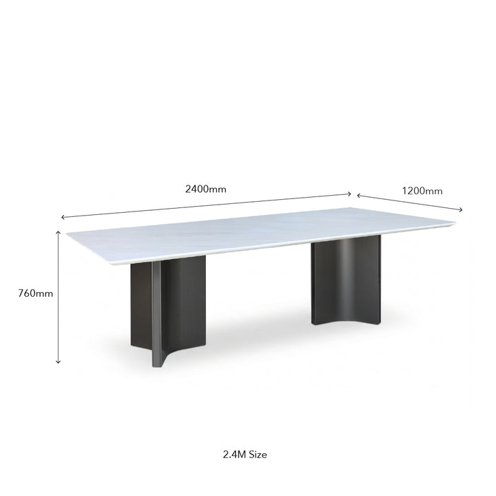 AWAN Natural Marble Dining Set