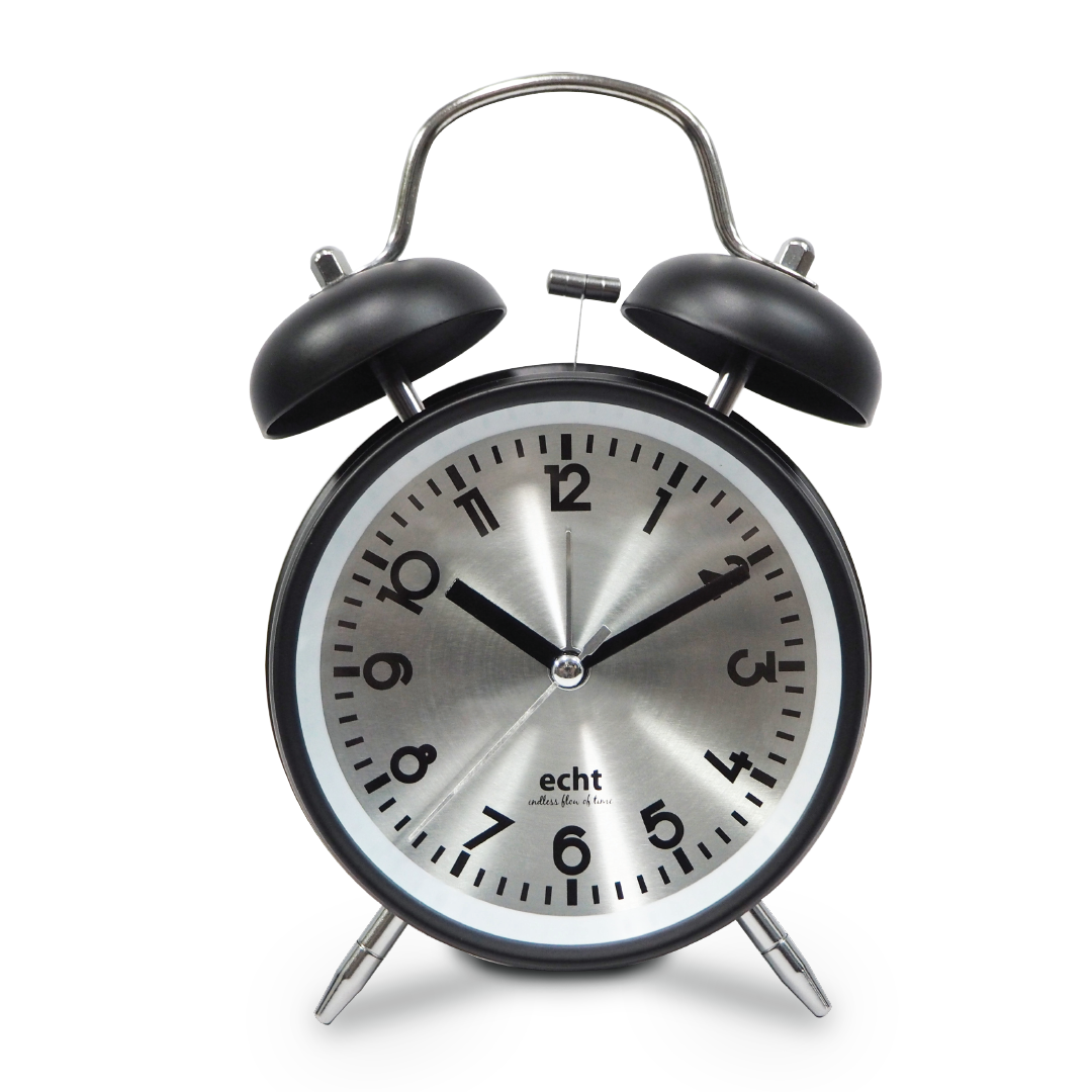 ECHT 4" Aluminium Dial Silent Metal Alarm Clock With Backlight