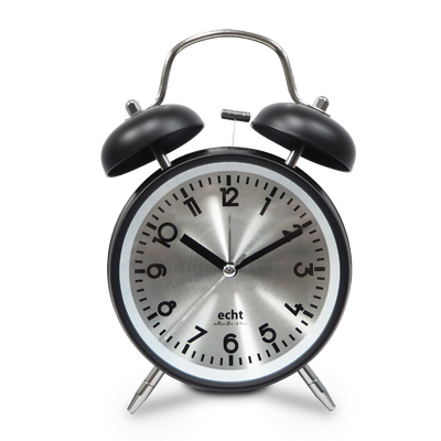 ECHT 4" Aluminium Dial Silent Metal Alarm Clock With Backlight