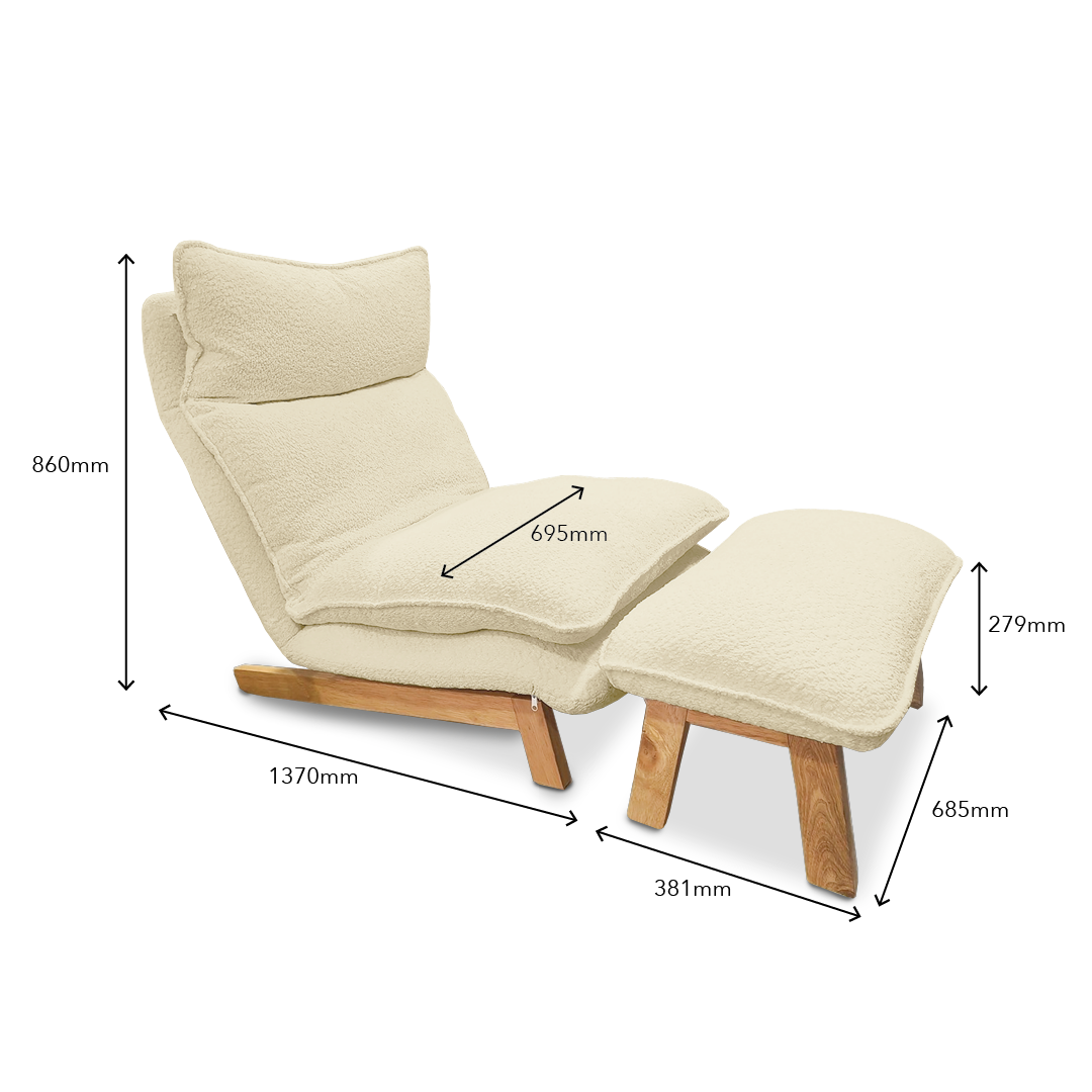BECKY Relax Chair with Stool