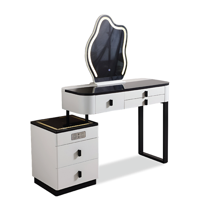 BERTHENY LED Mirror Dresser with Chair