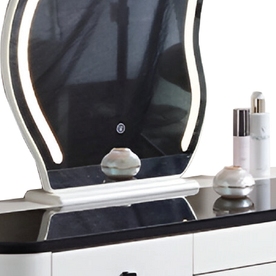 BERTHENY LED Mirror Dresser with Chair