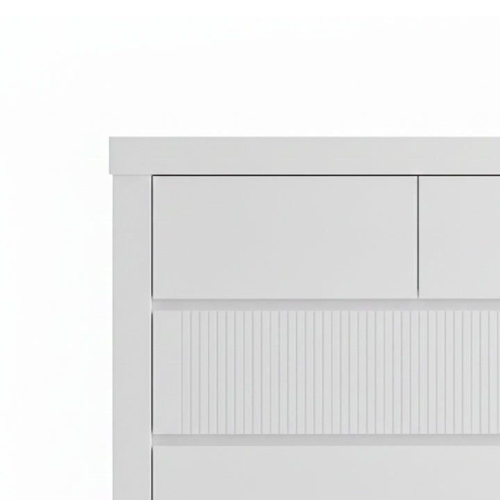 BEXLEY 5 Drawer Wood Chest of Drawers White