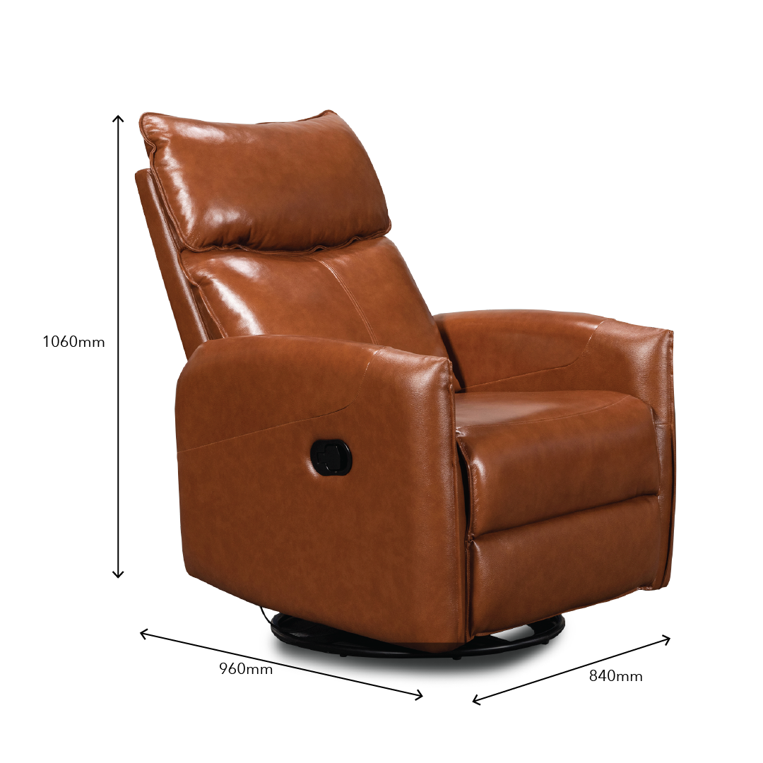 BILBAO 1 Seater Recliner Brown