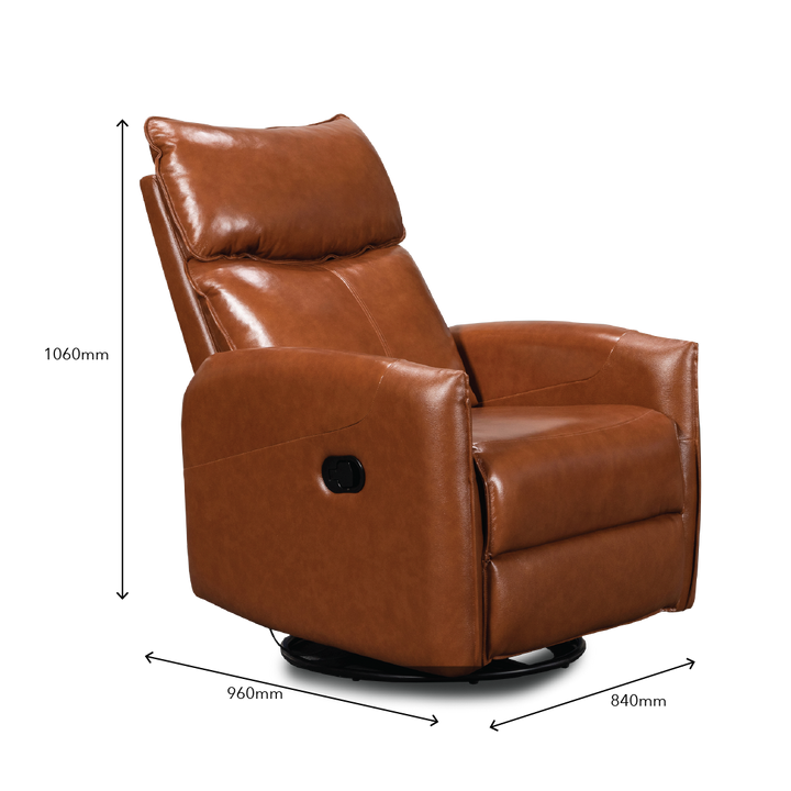 BILBAO 1 Seater Recliner Brown