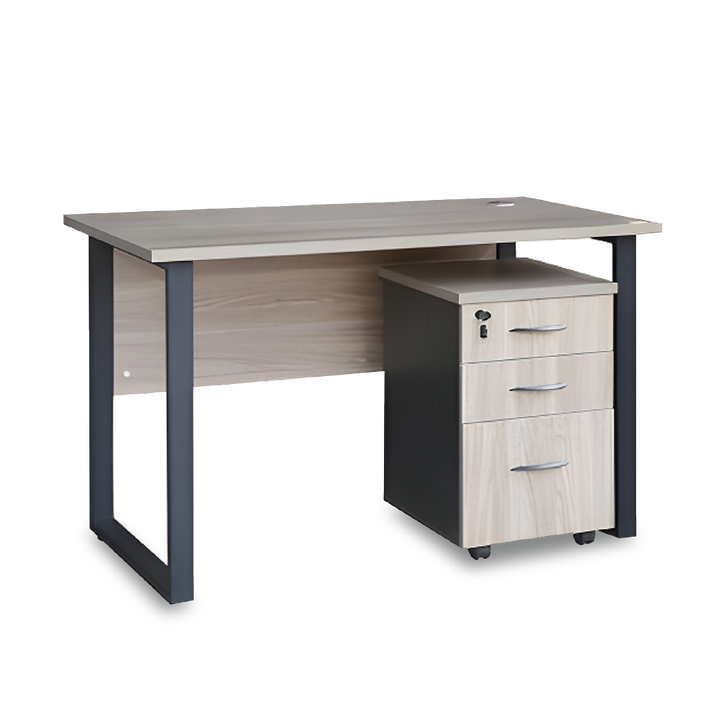 BRILEY Study Table with Mobile Pedestal
