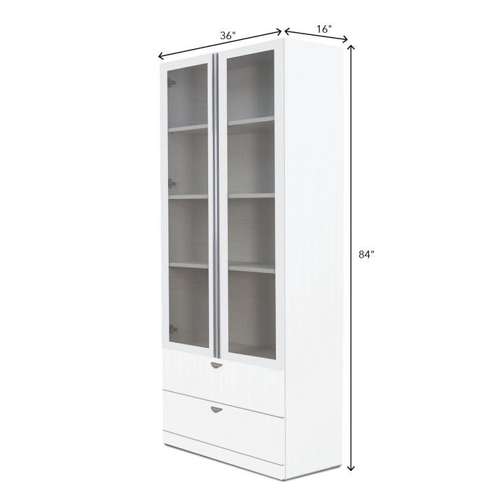 BROSS Bookcase 2 Drawer