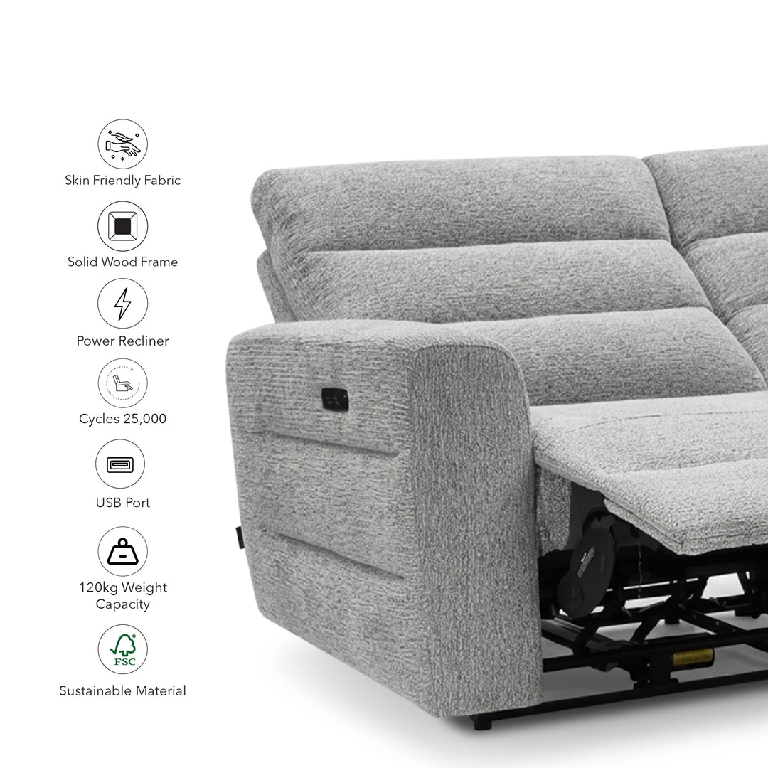 BENDETTA Power Recliner 3 Seater Sofa