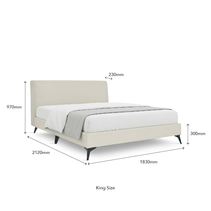 BERNARD Light Beige Bed