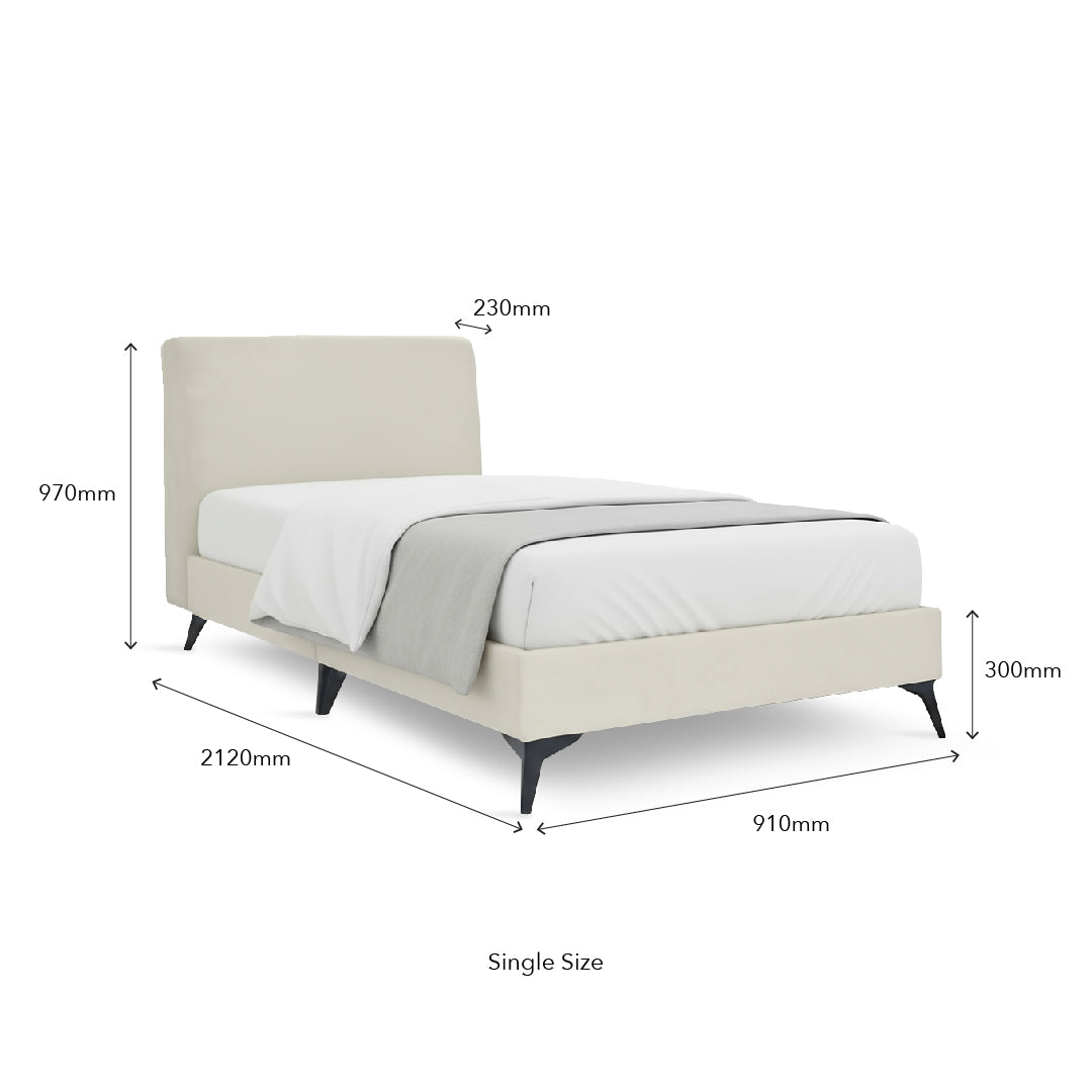 BERNARD Light Beige Bed