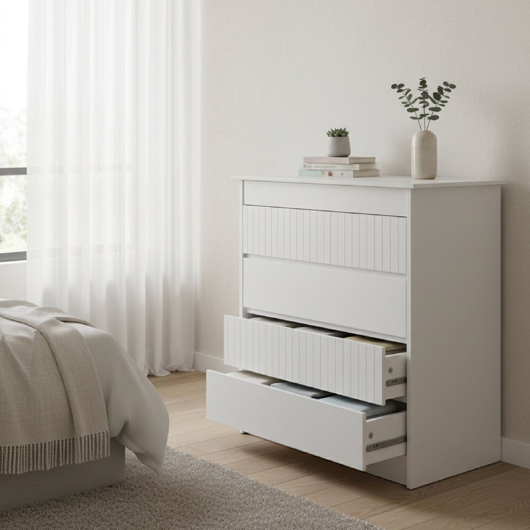 BEXLEY 4 Drawer Wood Chest of Drawers