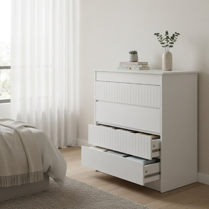 BEXLEY 4 Drawer Wood Chest of Drawers