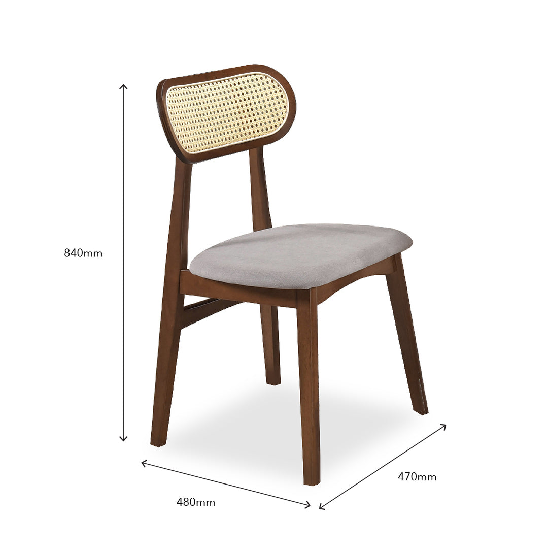 BIMINI Walnut Wooden Dining Set