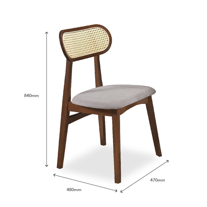 BIMINI Walnut Wooden Dining Set