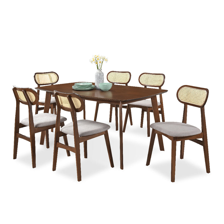 BIMINI Walnut Wooden Dining Set