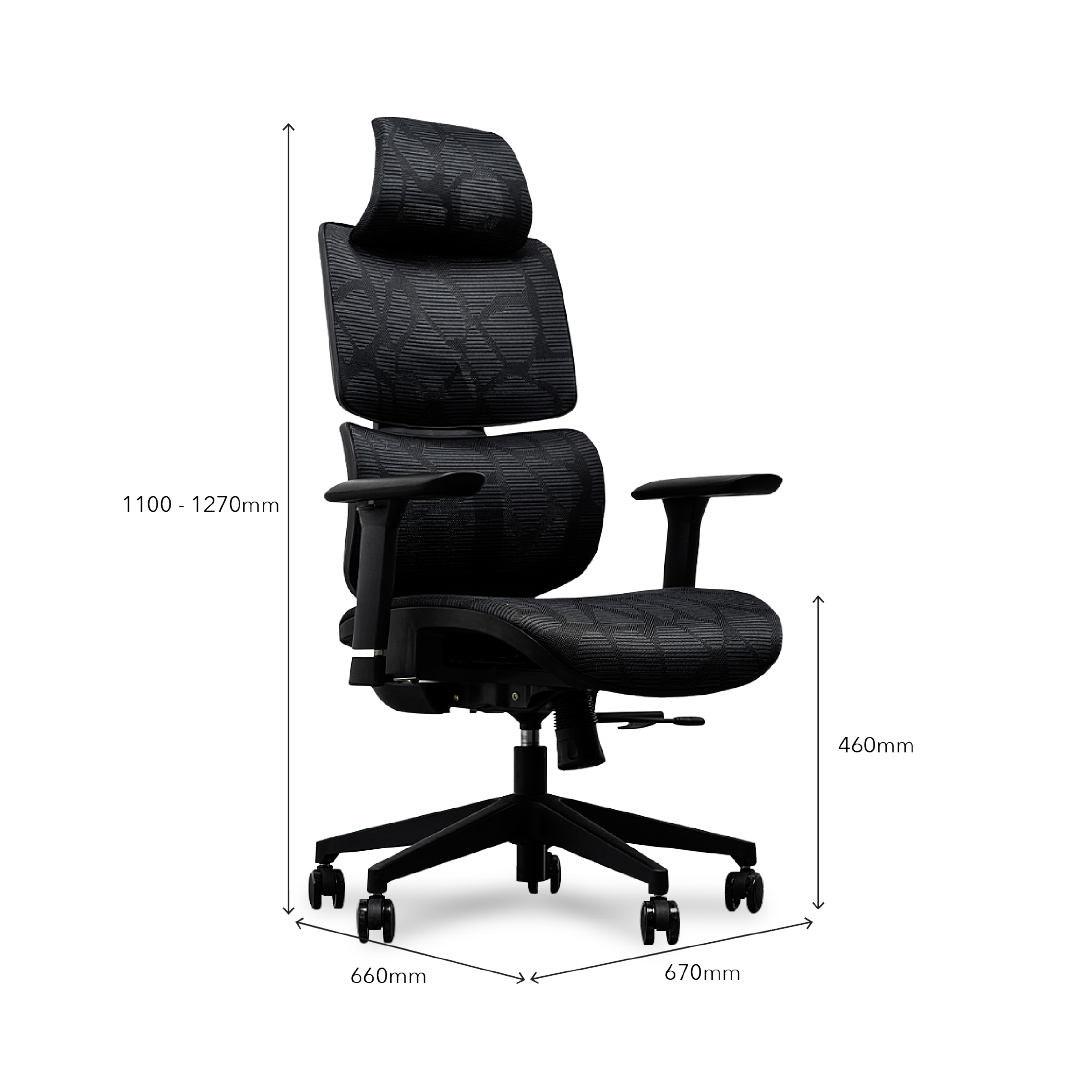 EVIS Ergox Executive Office Chair Midnight Blue