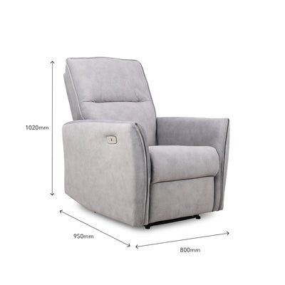 BREGMAN Power Recliner Grey