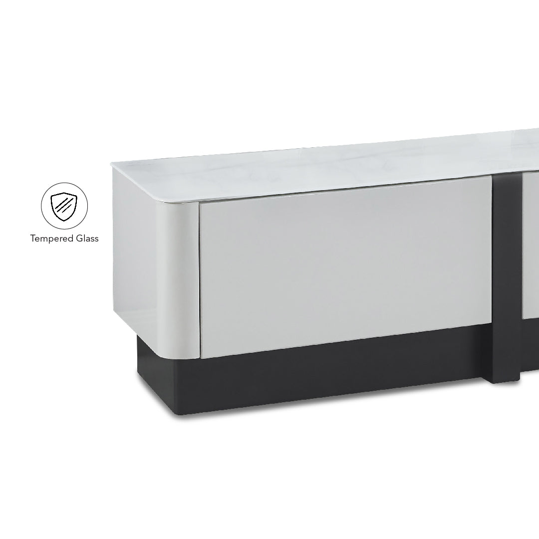 BREY Tempered Glass TV Cabinet