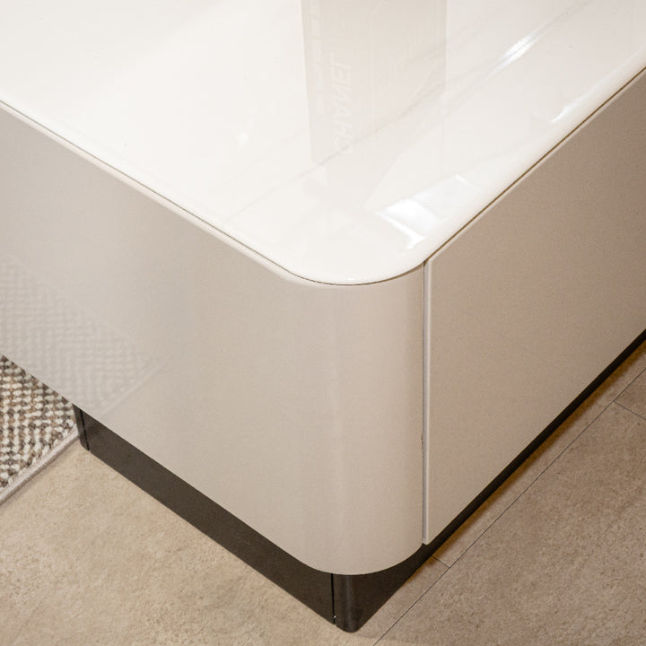 BREY Tempered Glass TV Cabinet and Coffee Table