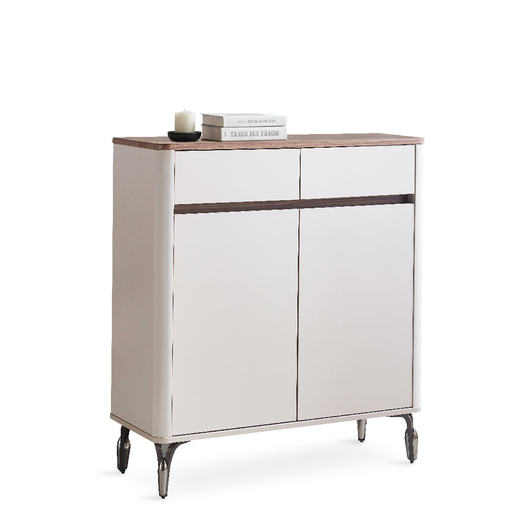 BREY Wood  2 Door Shoe Cabinet