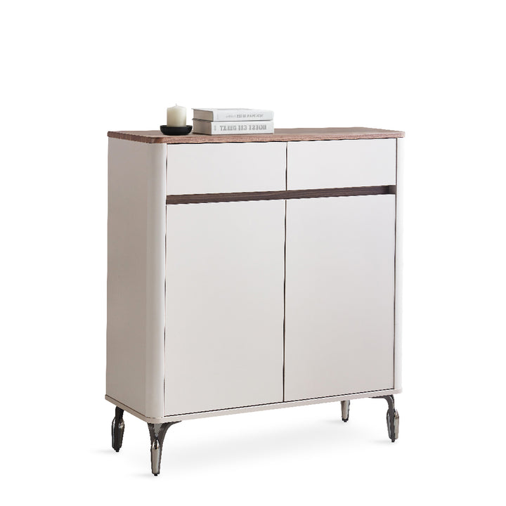 BREY Wood  2 Door Shoe Cabinet