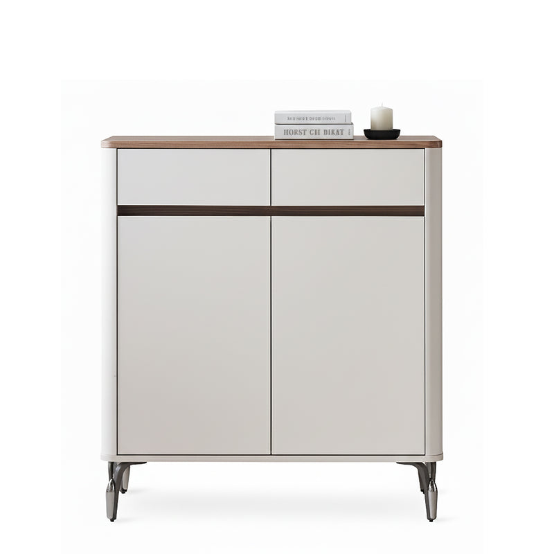 BREY Wood  2 Door Shoe Cabinet